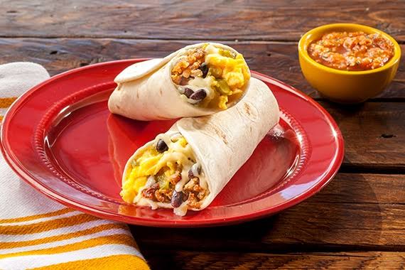 Breakfast Burritos with Sausage and Eggs